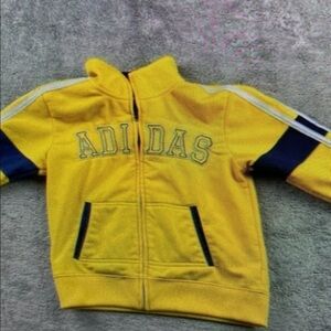 Vibrant Yellow Kids Puffer Jacket with Navy Accents